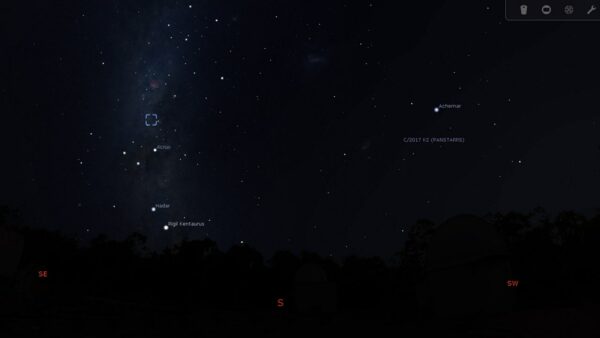 Pearl Cluster on the 15/02/23 at 09:00pm. Image Credit: Stellarium