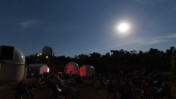 Attendees looking at the Gemini Constellation at the 2019 Geminids Night
