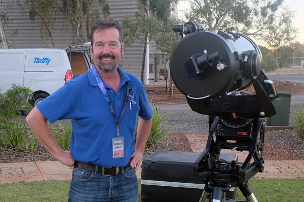 Celestron Ultima 11 Telescope with volunteer Steve Ewing