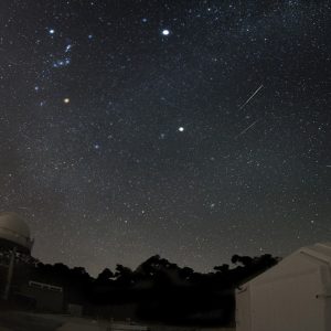 The Geminids over Perth Observatory. Image Credit: Roger Groom