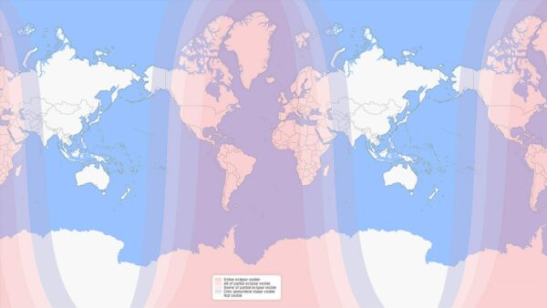 September's Partial Lunar Eclipse viewing map. Image Credit & Copyright: timeanddate.com