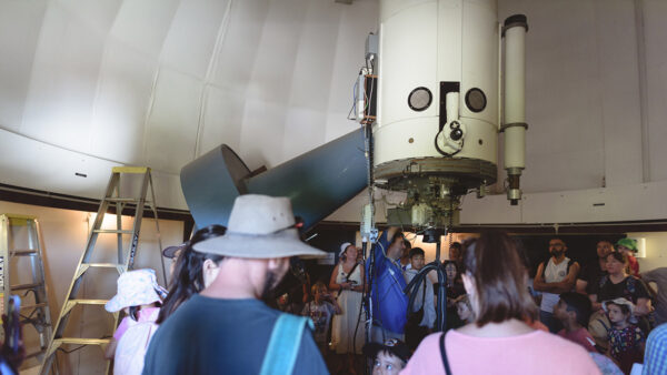 Tour of the Perth-Lowell Telescope at the Intro to the Stars Festival. Image Credit: Nadia Maslen