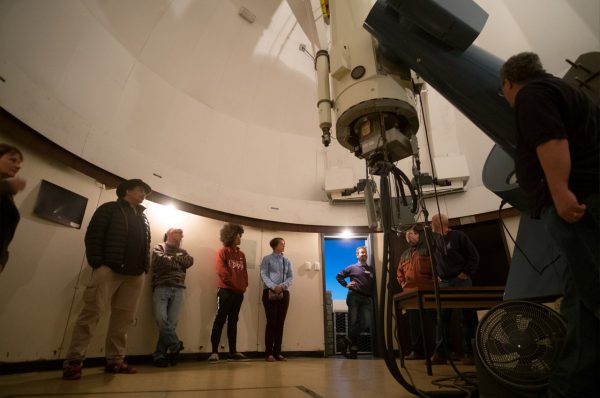 Tour of the Lowell Telescope. Image Credit: Roger Groom